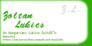 zoltan lukics business card